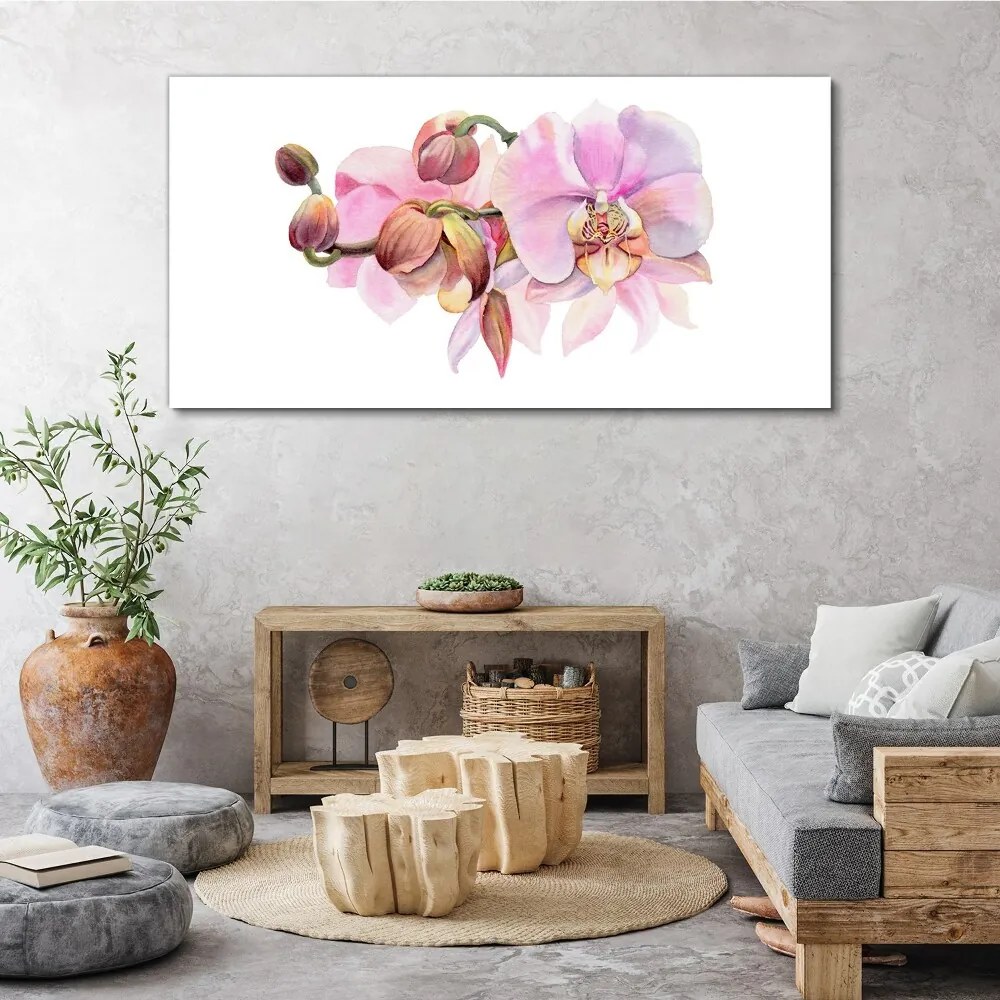 Tablou canvas Acuarela flori de orhidee