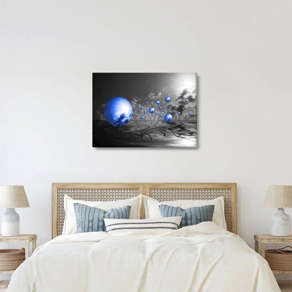 Tabloul bilelor albastru închis (70x50 cm)