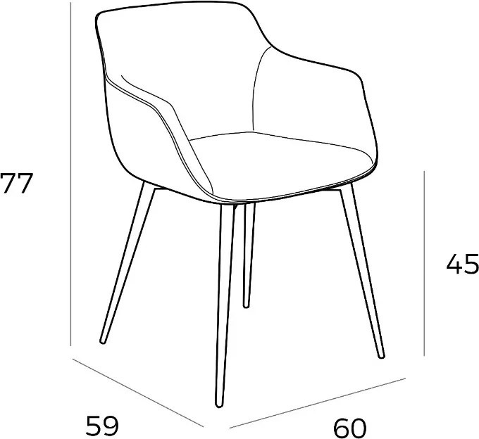 Scaun tapitat design italian Tomika AC-A116