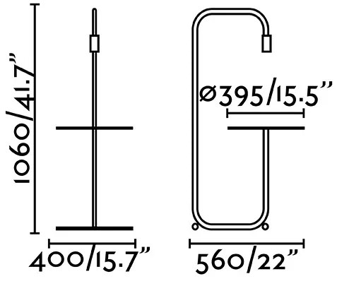 Lampadar minimalist design multifunctional GUEST Black 01046