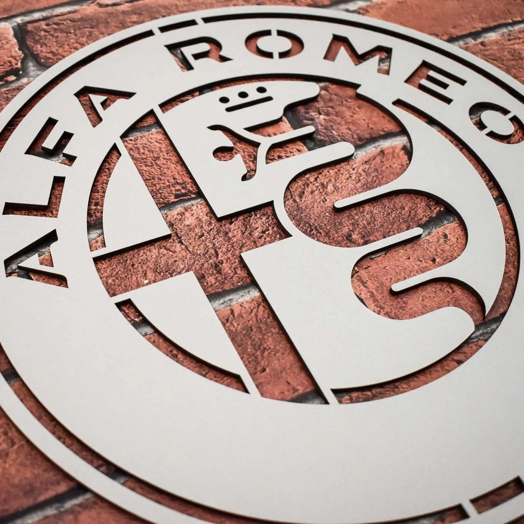DUBLEZ | Sigla din lemn pentru perete - Alfa Romeo