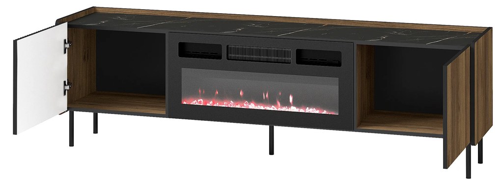 Masă TV Phelan P17 (Nuc warmia + Negru). 1062547