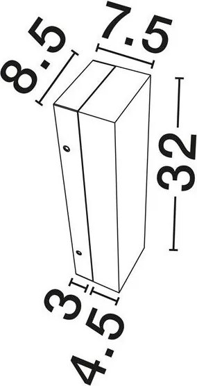 Aplica de perete LED design decorativ SHADO L-32cm