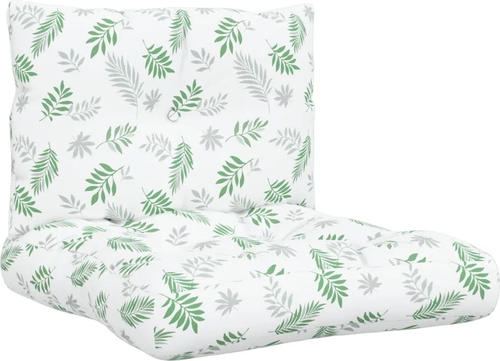 vidaXL Perne pentru paleți, 2 buc., model de frunze, țesătură oxford