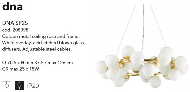 Candelabru design clasic DNA SP25, auriu 208398