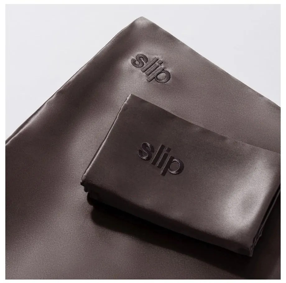 Față de pernă din mătase 51x76 cm Charcoal – slip