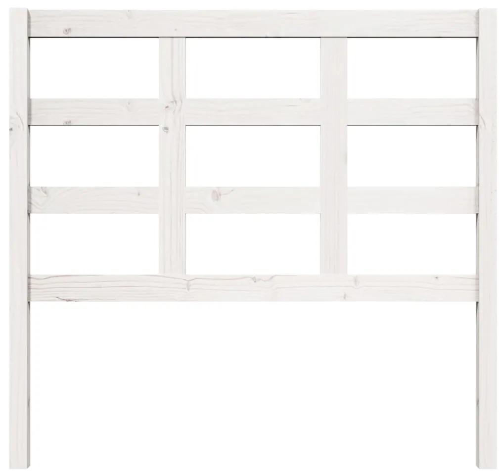 Tablie de pat, alb, 105,5x4x100 cm, lemn masiv de pin Alb, 105.5 x 4 x 100 cm, 1
