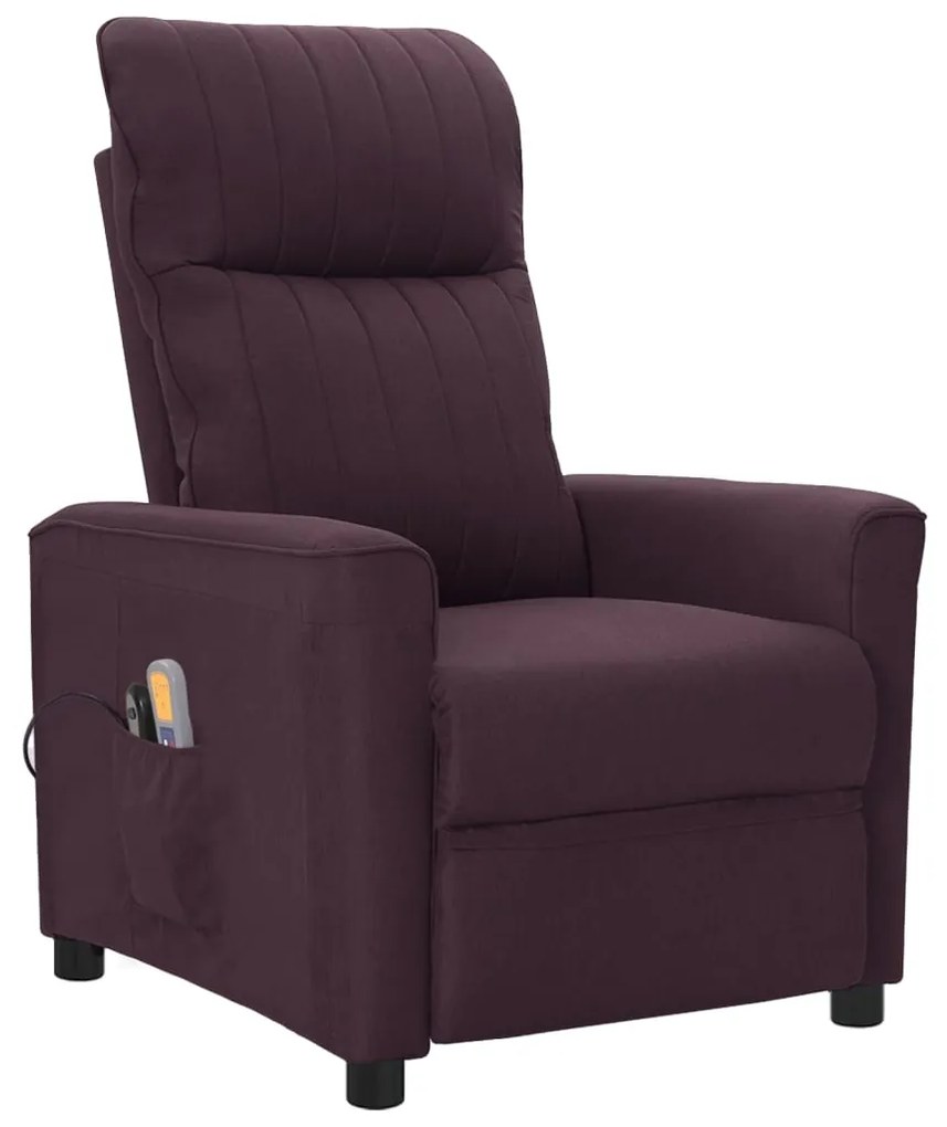3098896 vidaXL Fotoliu electric de masaj, violet, material textil