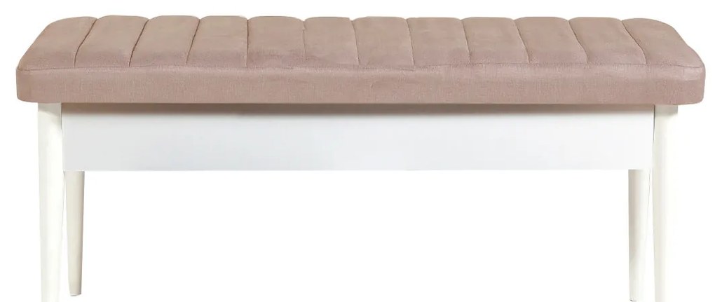 Set mobilier sufragerie Vlasta 1 (alb + maro deschis) (pentru 4 persoane). 1072380