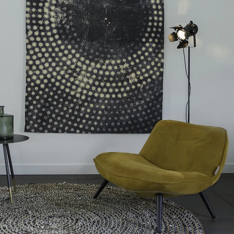 Lampă de podea industrială neagră inclinabilă - Movie