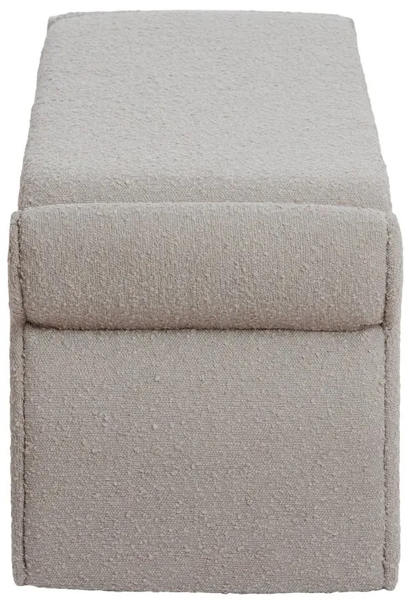 Bancă bej cu tapițerie din țesătură bouclé Nafya – Light & Living