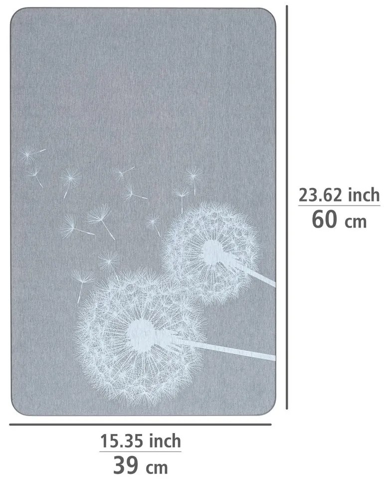 Covoraș de baie gri din diatomit 39x60 cm Astera – Wenko