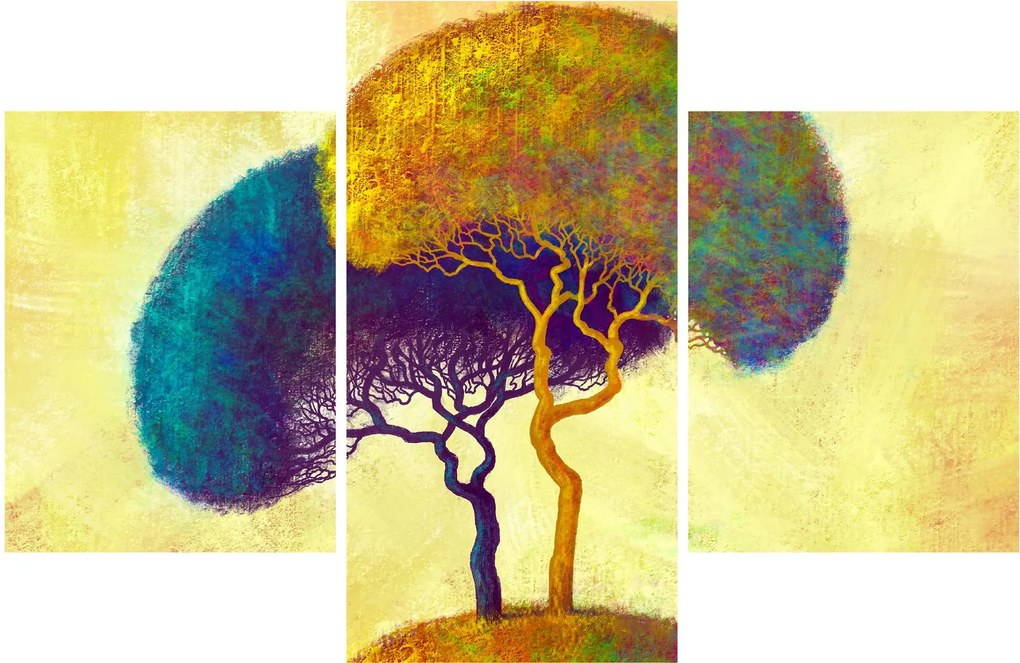 Tablou - Copaci în deal (90x60 cm)