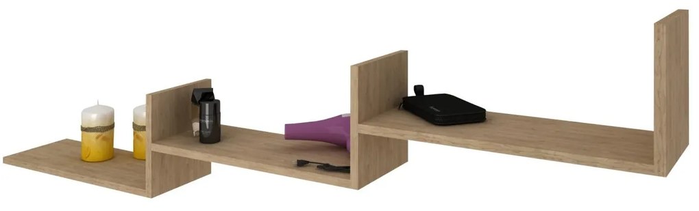 Etajera Step, Lemn Natural, 150 x 20 x 42 cm