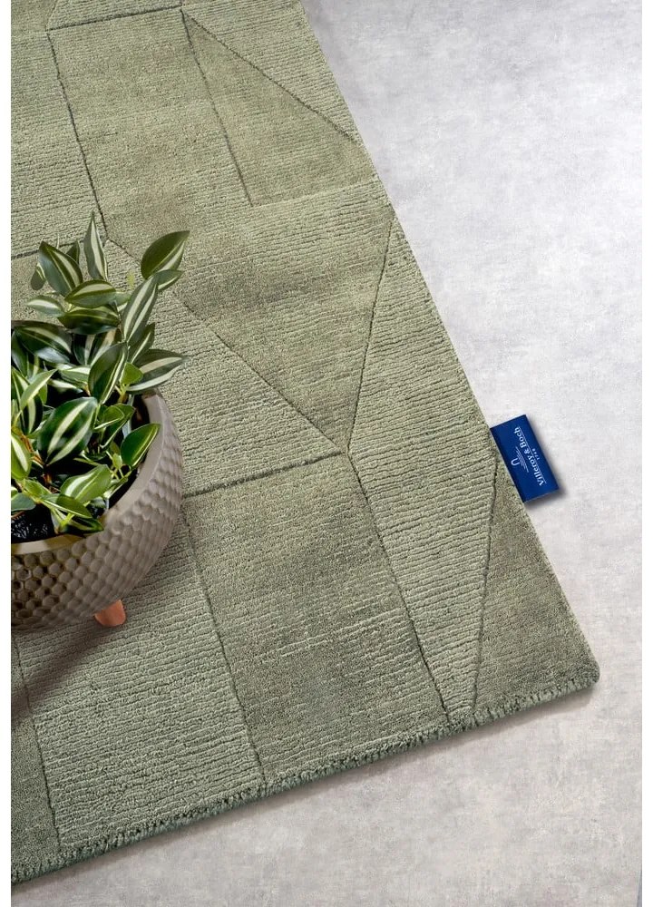 Covor tip traversă verde țesut manual din lână 80x250 cm Ursule – Villeroy&amp;Boch