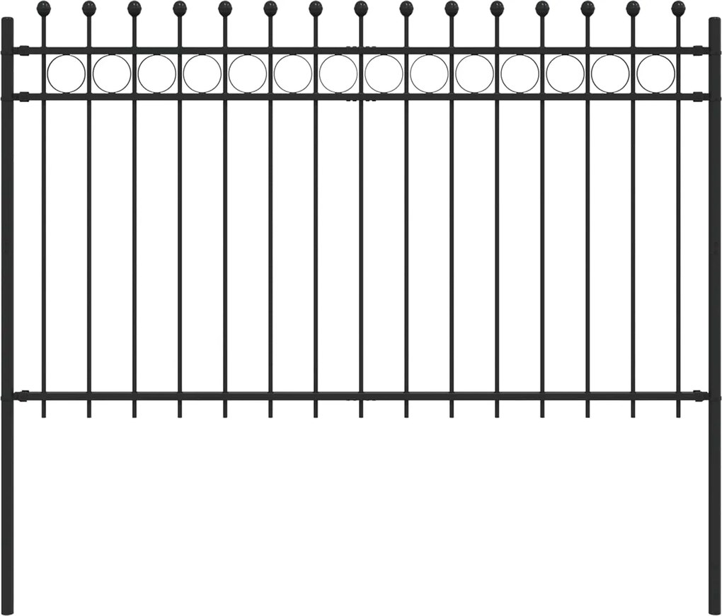 vidaXL Zăbrele in Formă de Inel Negru 200 x 130 cm
