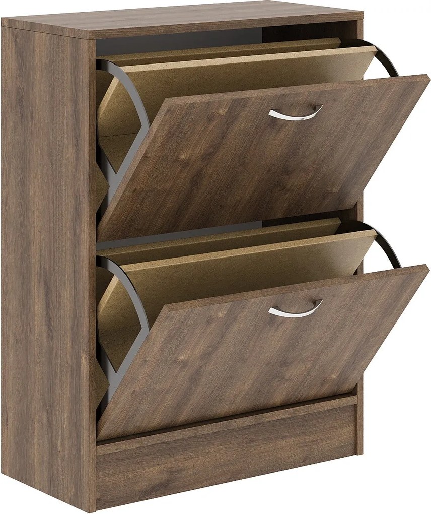 Pantofar Rin, 2 Usi, Stejar Bronz, 63 x 30 x 85 cm