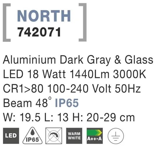 Proiector LED iluminat exterior IP65 NORTH NVL-742071