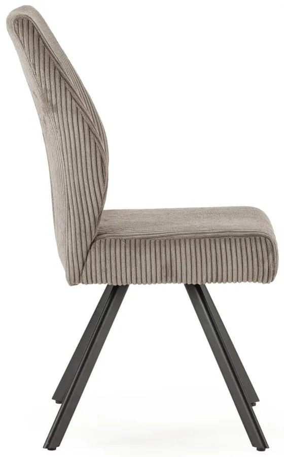 Scaune de dining gri-deschis 2 buc. din catifea reiată Anibal – Marckeric