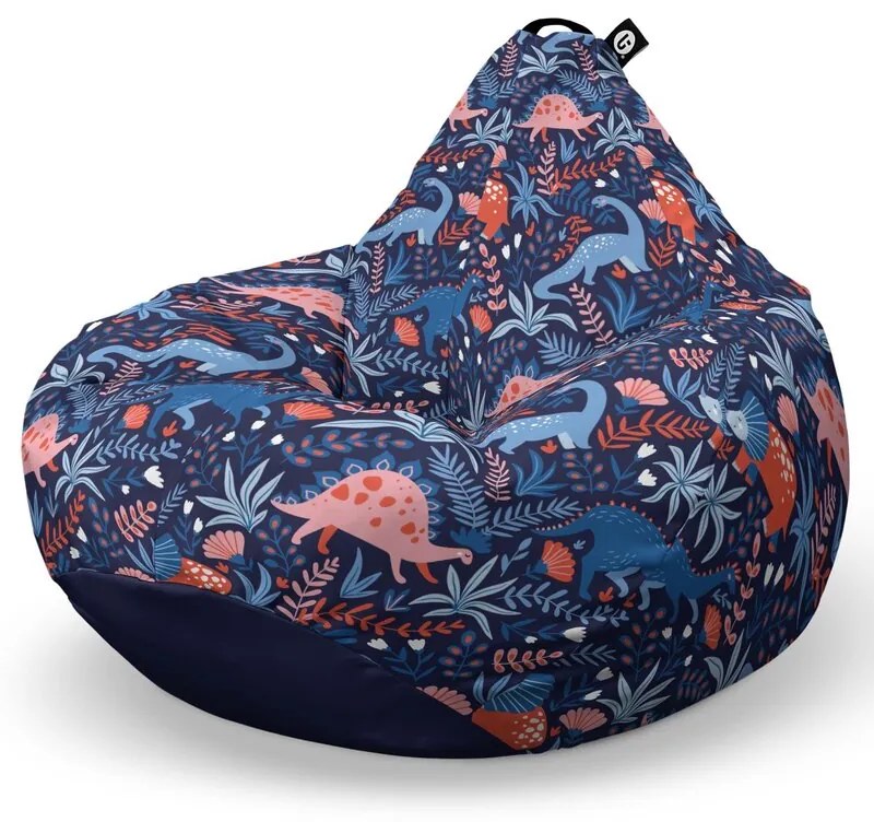 Fotoliu Puf Bean Bag tip Para XL, Dinozauri Nocturni