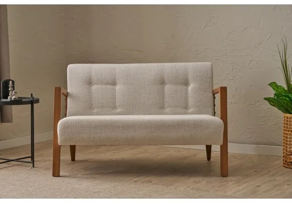 Canapea TUMI, 2 locuri, crem