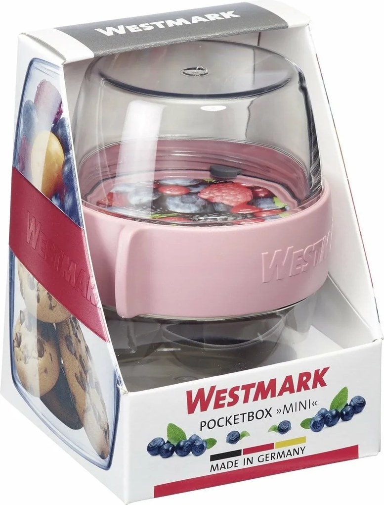Cutie pentru gustări din două piese Westmark MINI,400 ml , roz, S