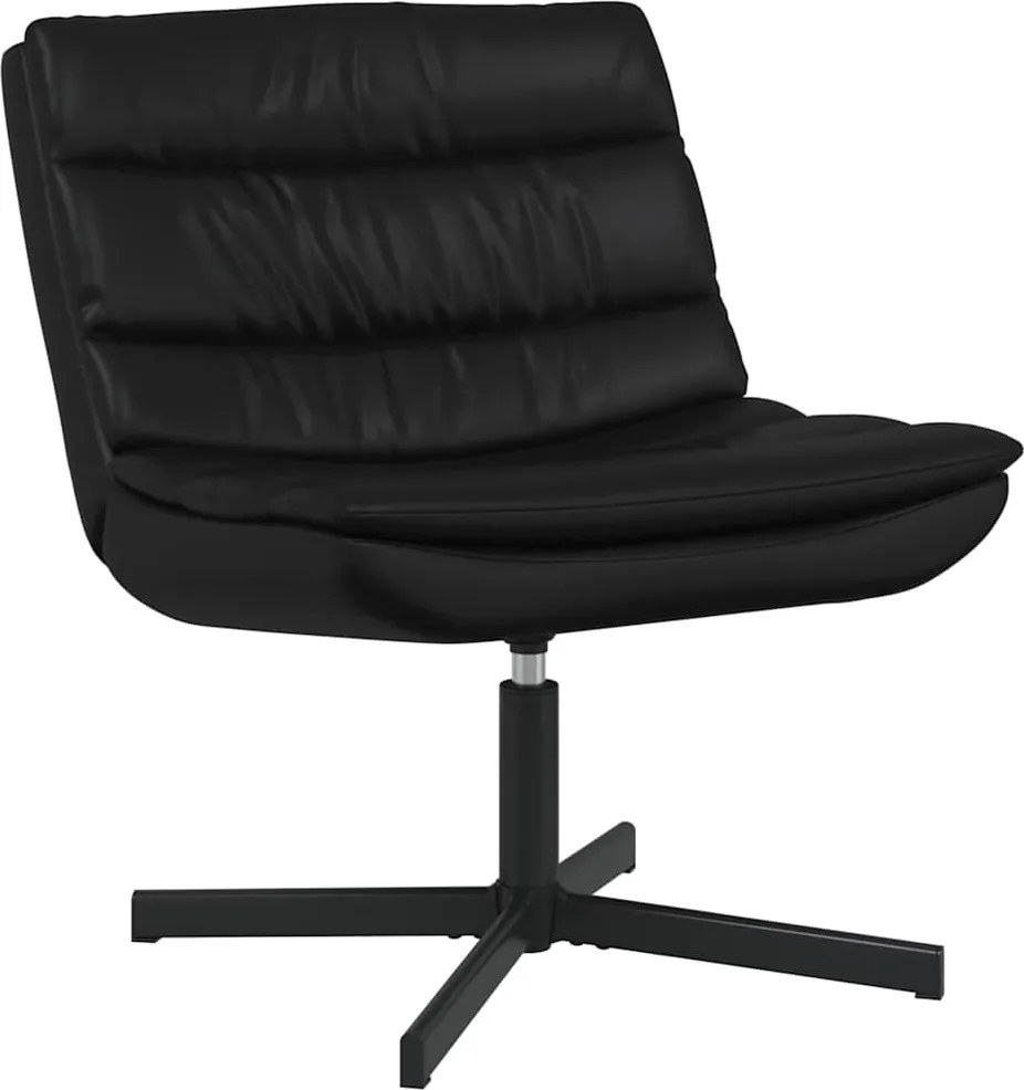 vidaXL Scaun pivotant Negru 63 x 75 x 76 cm PU