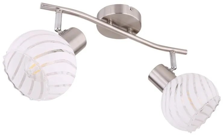 Aplica de perete / tavan cu 2 spoturi design modern WILLY nichel