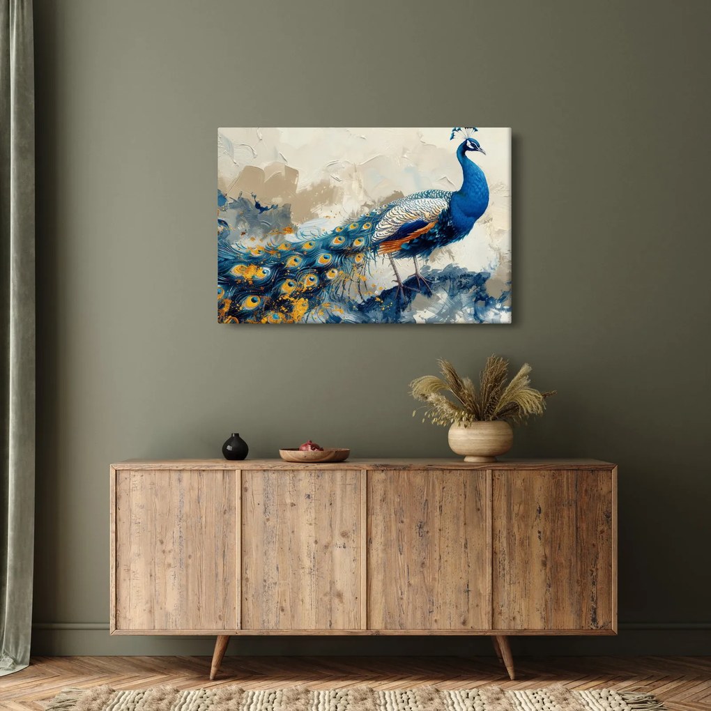 Tablou - Peacock, pictură (90x60 cm)