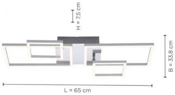 Lustră LED aplicată IVEN 2xLED/12W/230V + 2xLED/5,5W Leuchten Direkt 14030-55