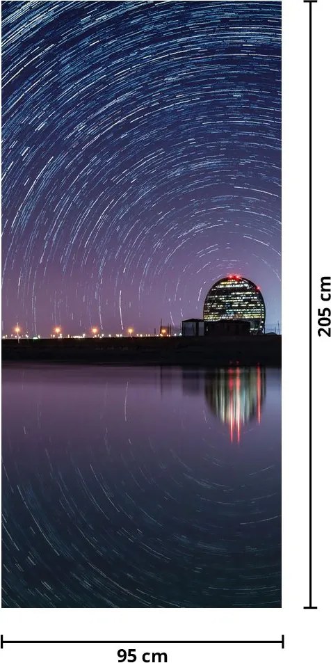 Fototapet pentru ușă - Cerul înstelat noaptea (95x205cm)