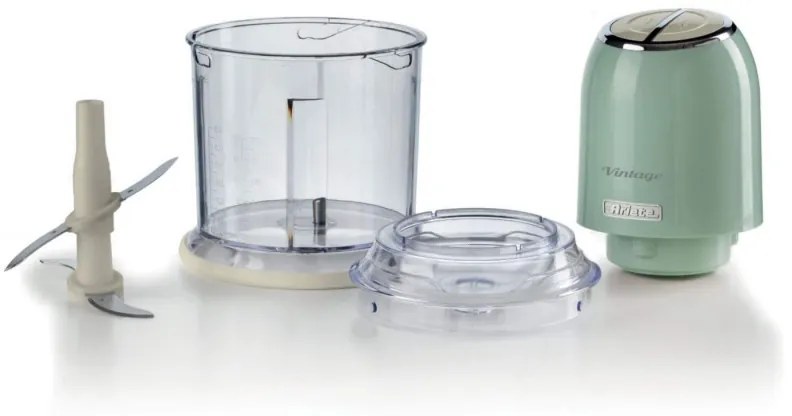 Tocator alimente Ariete VINTAGE 0438/04, 400W, 600 ml, 2 viteze, Otel inoxidabil, Pahar gradat, Verde