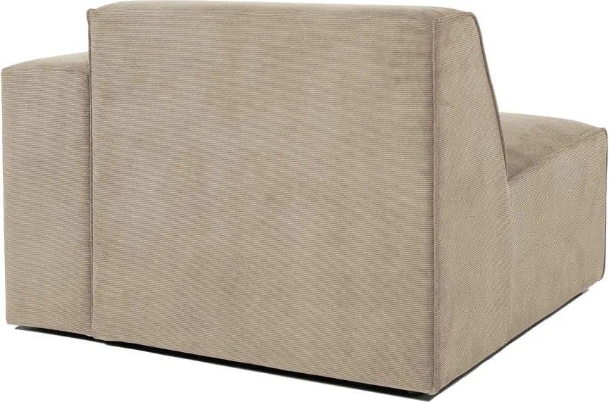 Modul pentru canapea bej din catifea reiată (partea dreaptă) Sting - Scandic