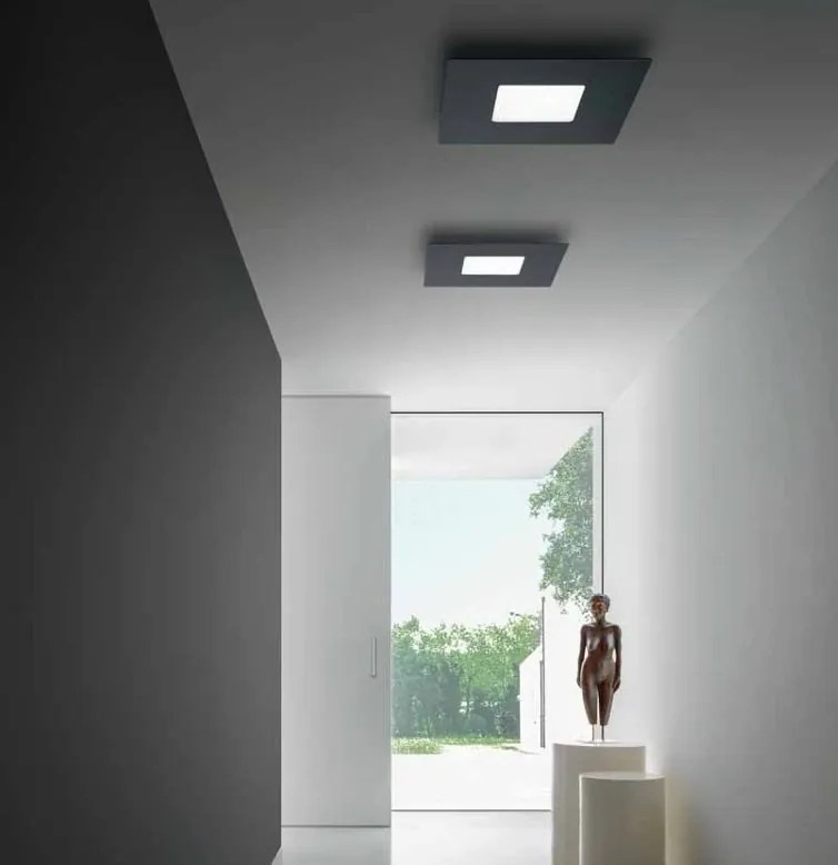 Plafoniera LED moderna BILDE 52x52cm, alb, negru sau auriu