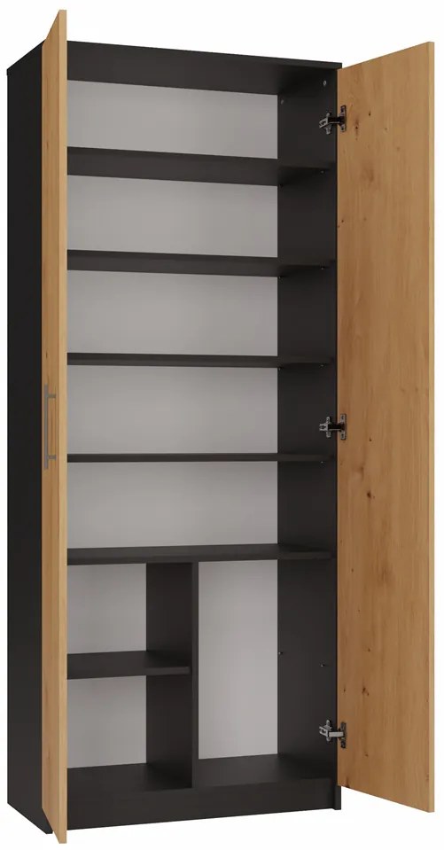 Dulap cu rafturi Obtenidas 1 (antracit + stejar artisan). 1132657