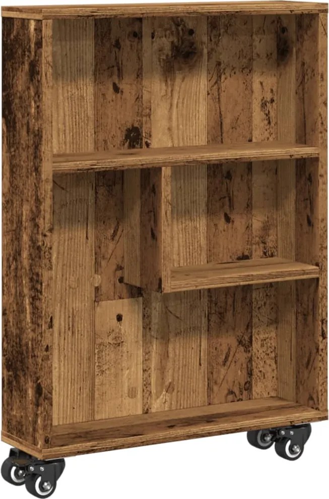 vidaXL Cărucior depozitare îngust lemn vechi 48x13x68cm lemn prelucrat