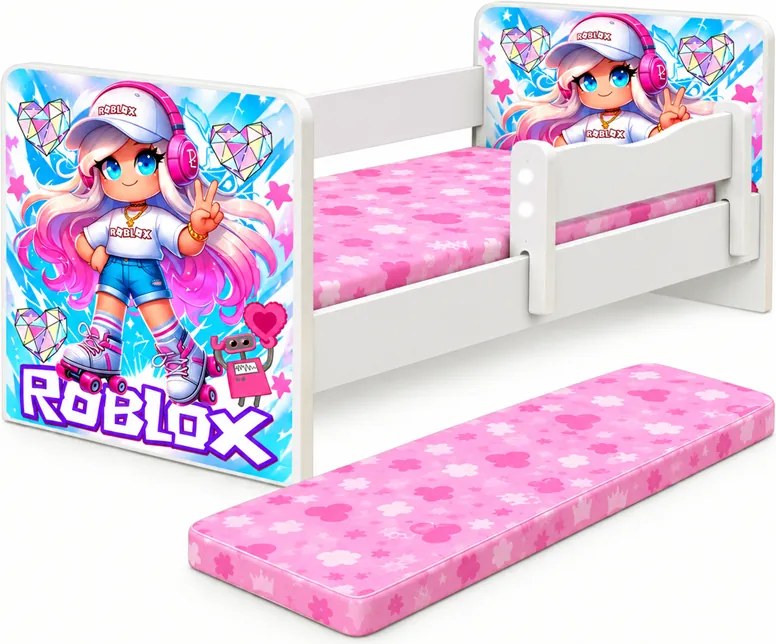 Pat junior Roblox Pink cu saltea inclusa