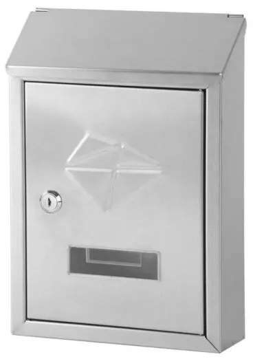Cutie postala, gauri in spate, inox, 21.5x7x30.5 cm