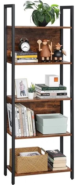 Bibliotecă NAVARO maro/negru