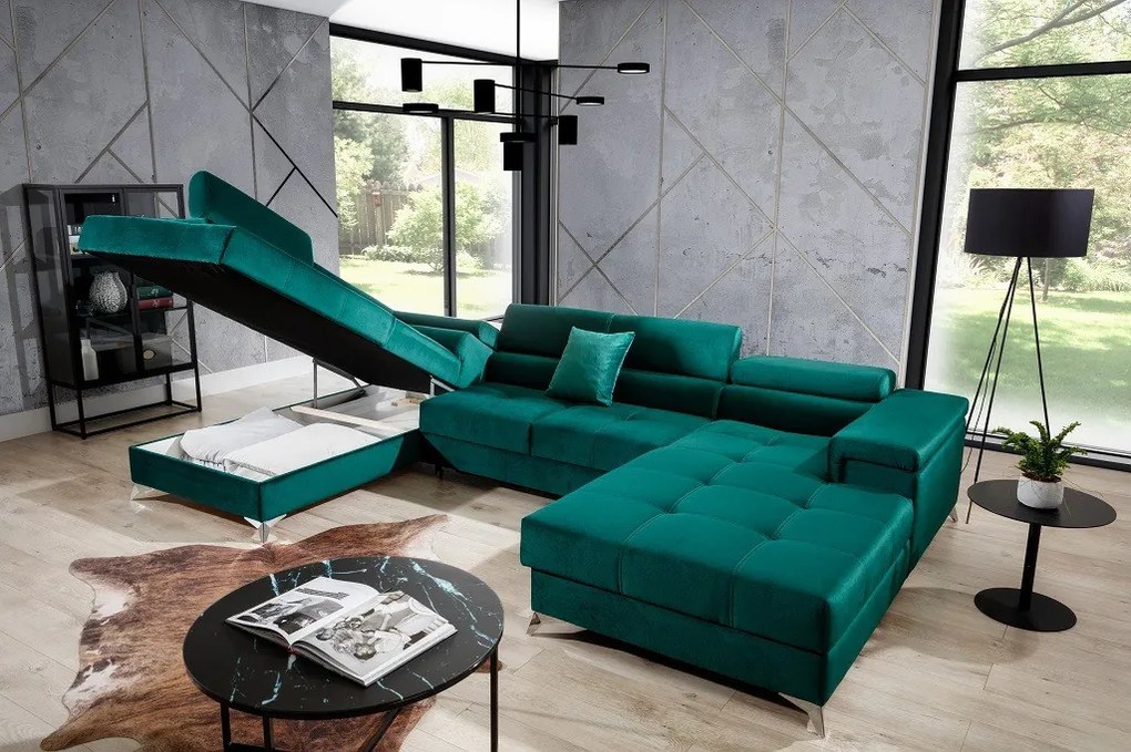 Coltar living extensibil Eduardo – L345 x l202 x h90 cm