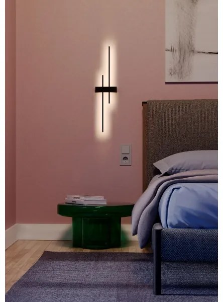 Redo 01-2747 - Aplică de perete LED TANGENT, 13W/230V, CRI 90, neagră