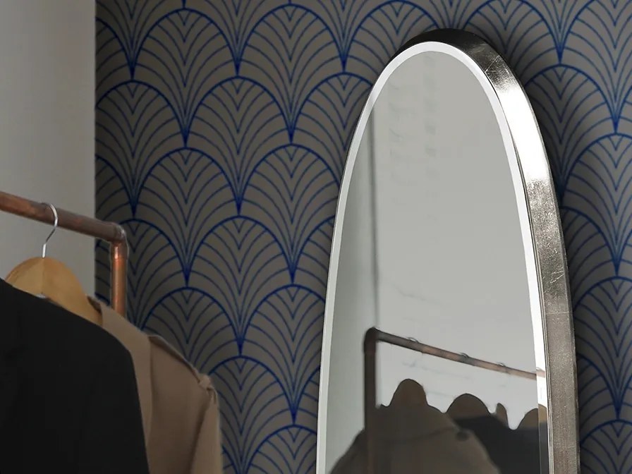 Oglinda decorativa ovala 136x36cm, Aries silver SV-119474