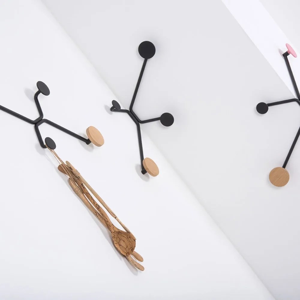 Cuier de perete Gazzda Hook, negru