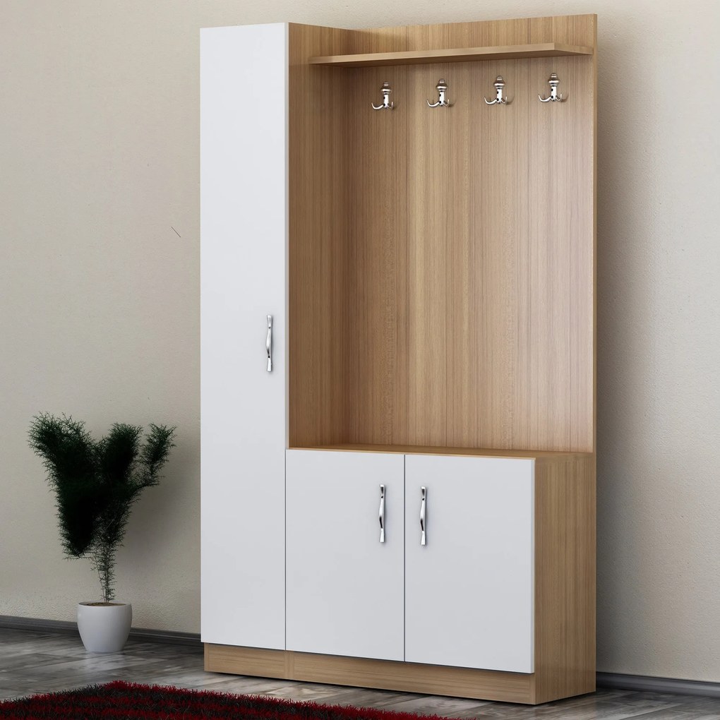Cuier Naturel - Teak, White