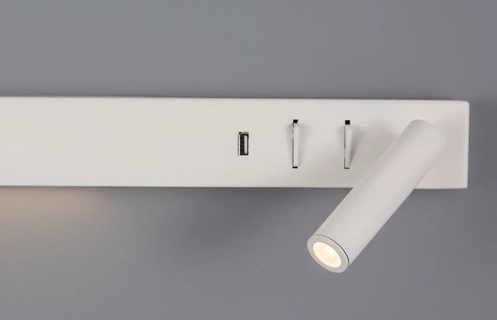 Aplica ambientala cu reader LED directionabil si USB Charger Vida alba NVL-9533523