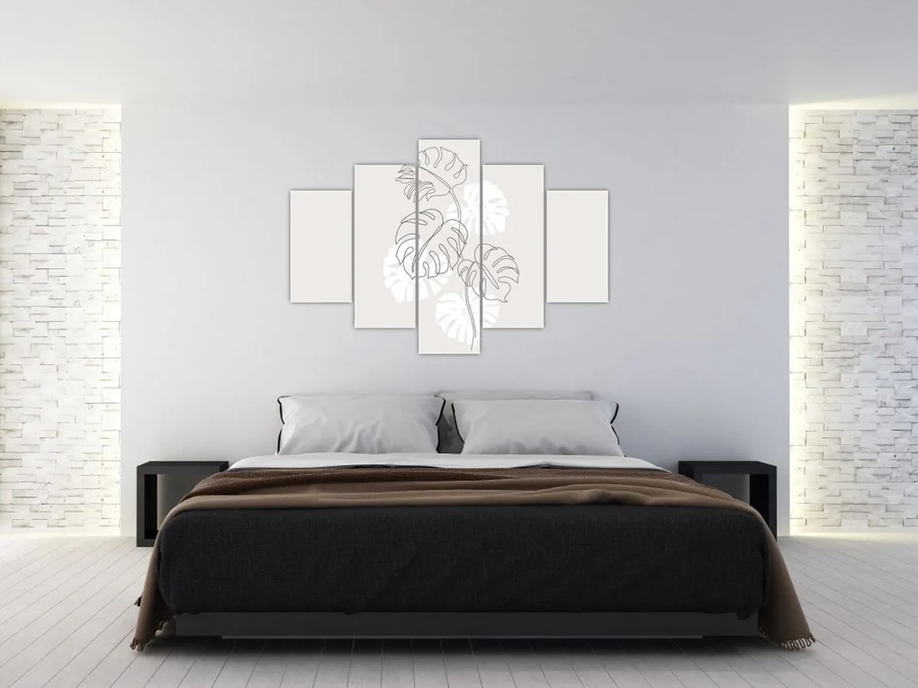 Tablou - Linia de artă monstera N⁰3 (150x105 cm)