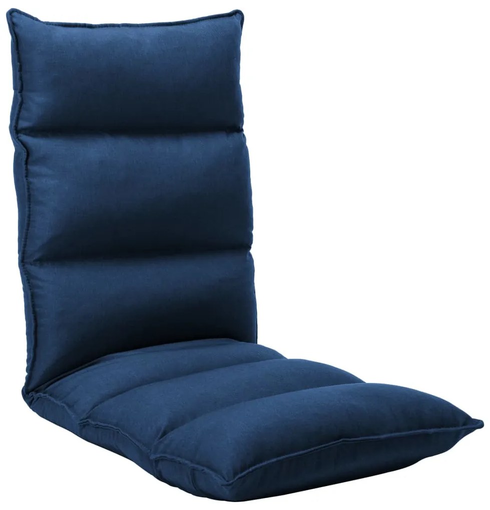 vidaXL Scaun de podea pliabil, albastru, material textil
