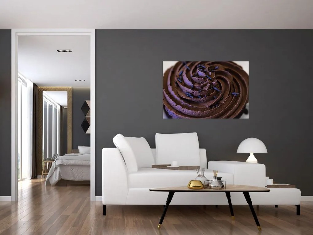 Tablou - Cupcake din ciocolată (90x60 cm)
