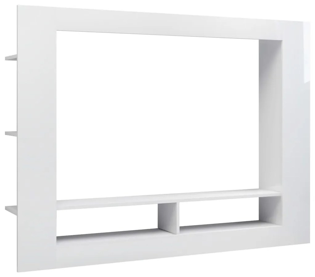 800744 vidaXL Comodă TV, alb lucios, 152 x 22 x 113 cm, PAL