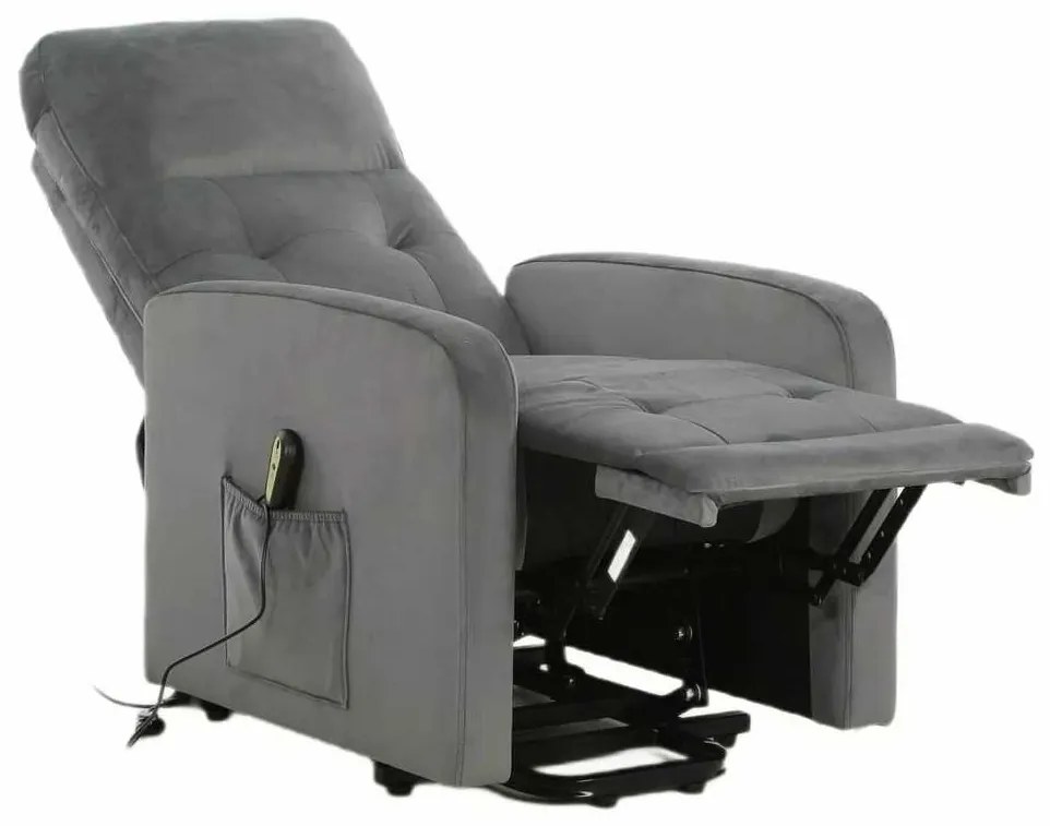Scaun reclinabil Lennox II Velvet, gri